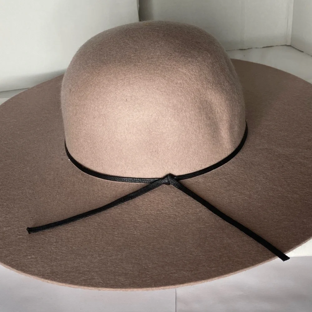 Nordstrom Brass Plum (BP) Wool Floppy Hat in Rose Pink - Picture 9 of 11